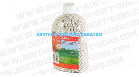 3000 billes blanches 0.28g airsoft biodegradable