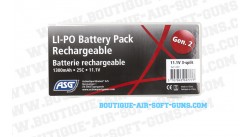 Batterie de réplique airsoft 11.1V LI-PO 1300 mAh
