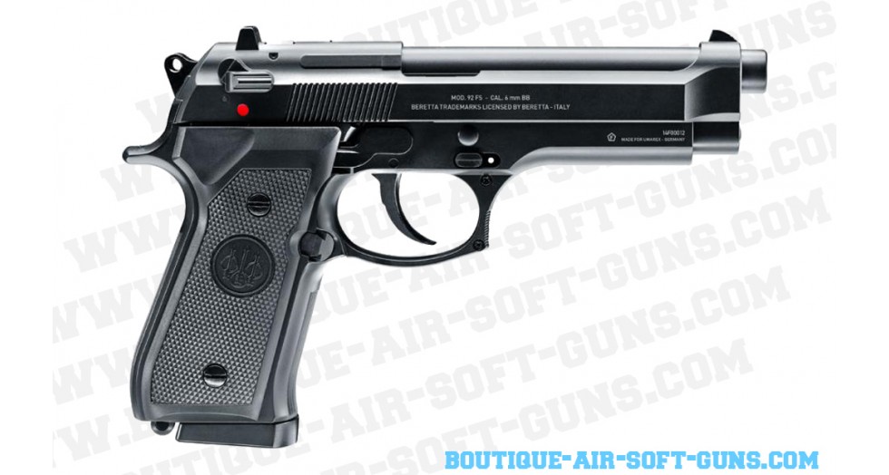 Airsoft 1 joule gaz pistolet a bille bb US M9 Beretta - Les 3 cannes