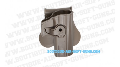 Holster ceinture polymère pour pistolet CZ P-07 finition FDE